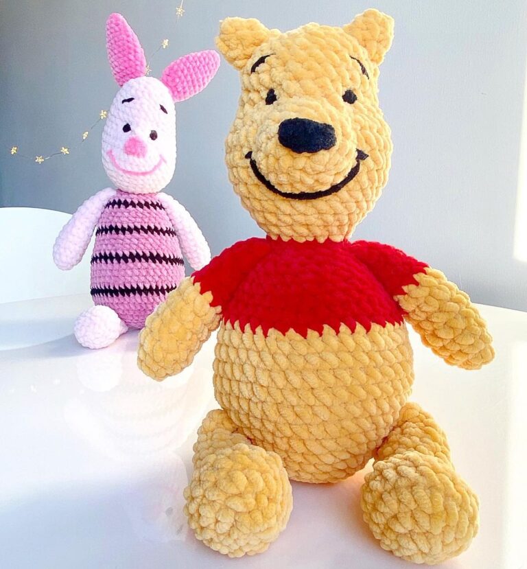 Amigurumi Winnie The Pooh Keychain Crochet Pattern Crochet